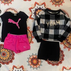 Puma Kids Matching Set - Black and Pink